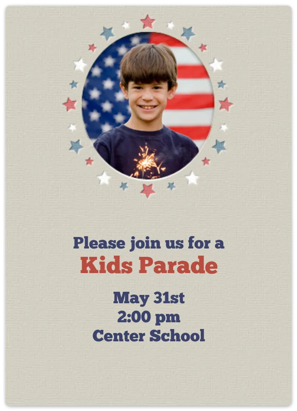 Oval Stars Frame card