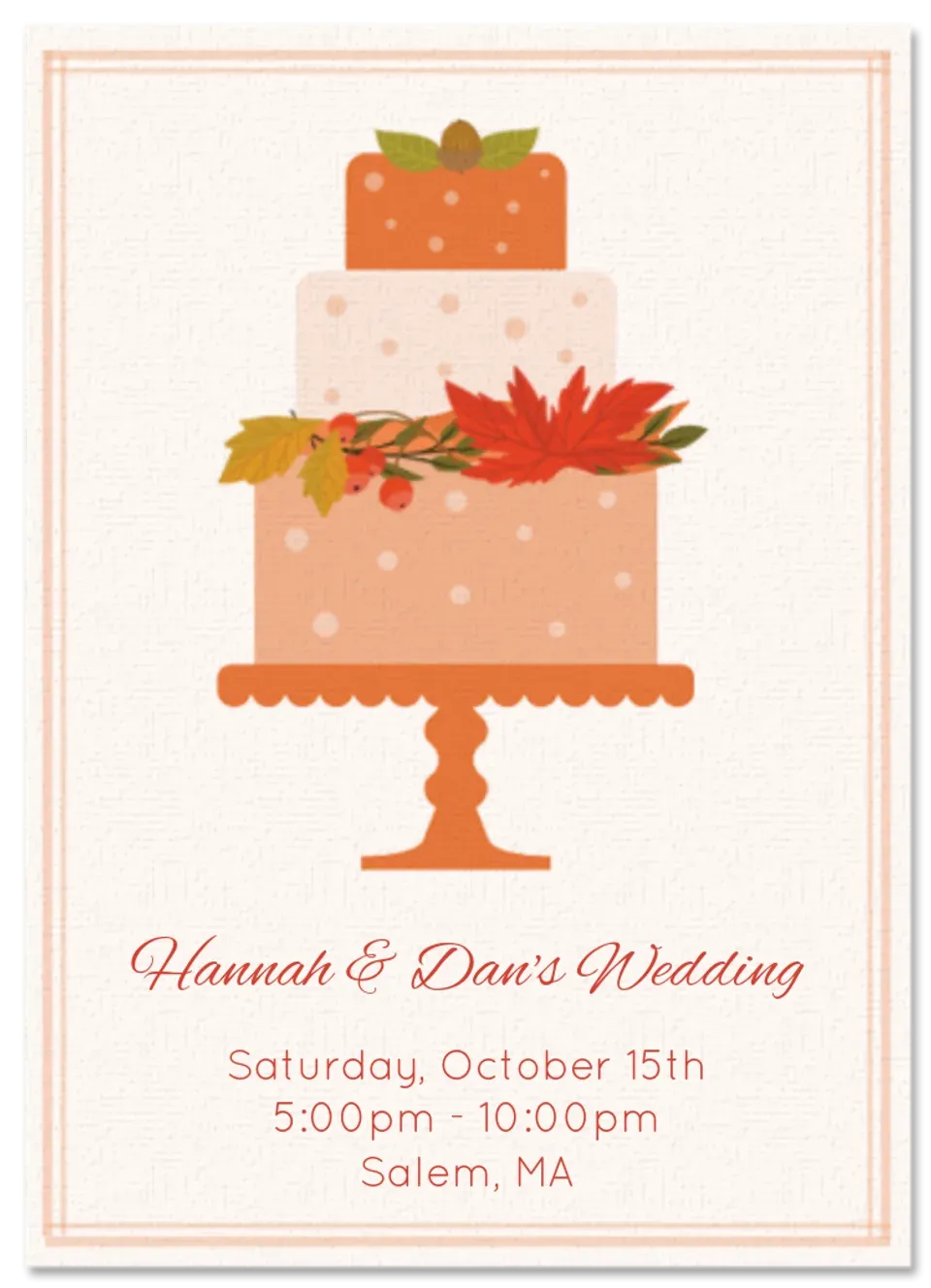 Fall Wedding card