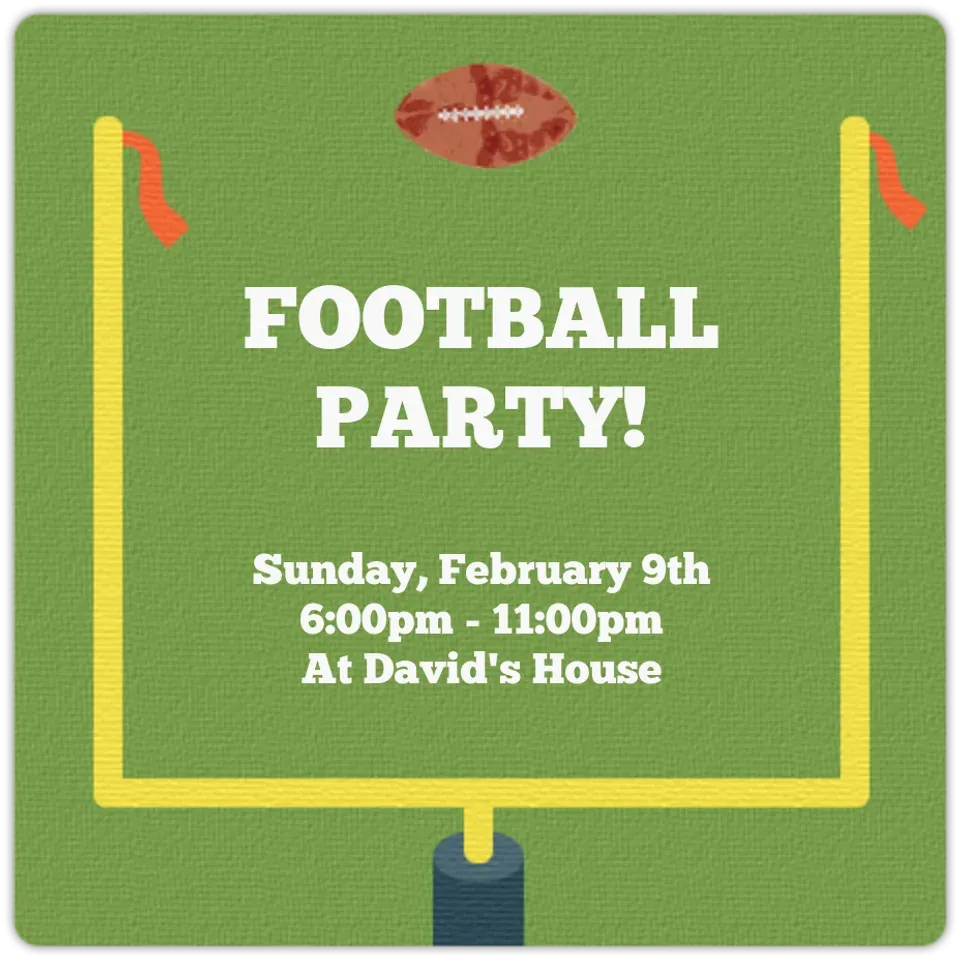 Football Uprights card