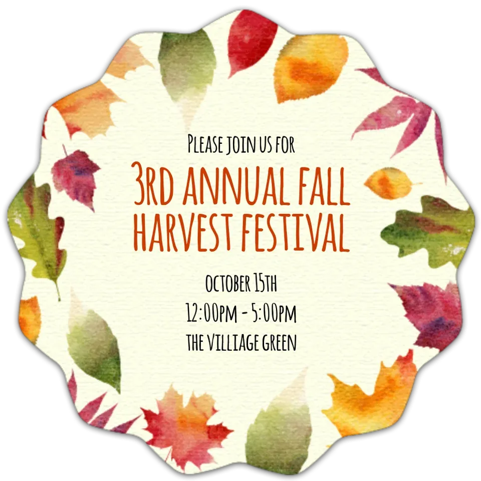 Fall Watercolor Foliage  card