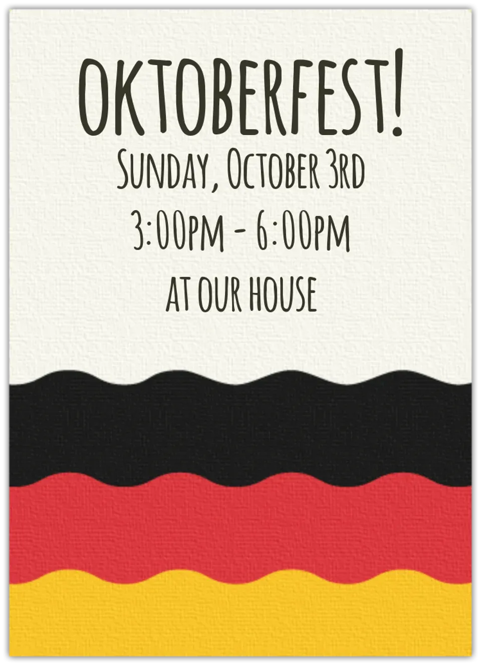 Oktoberfest German Flag card