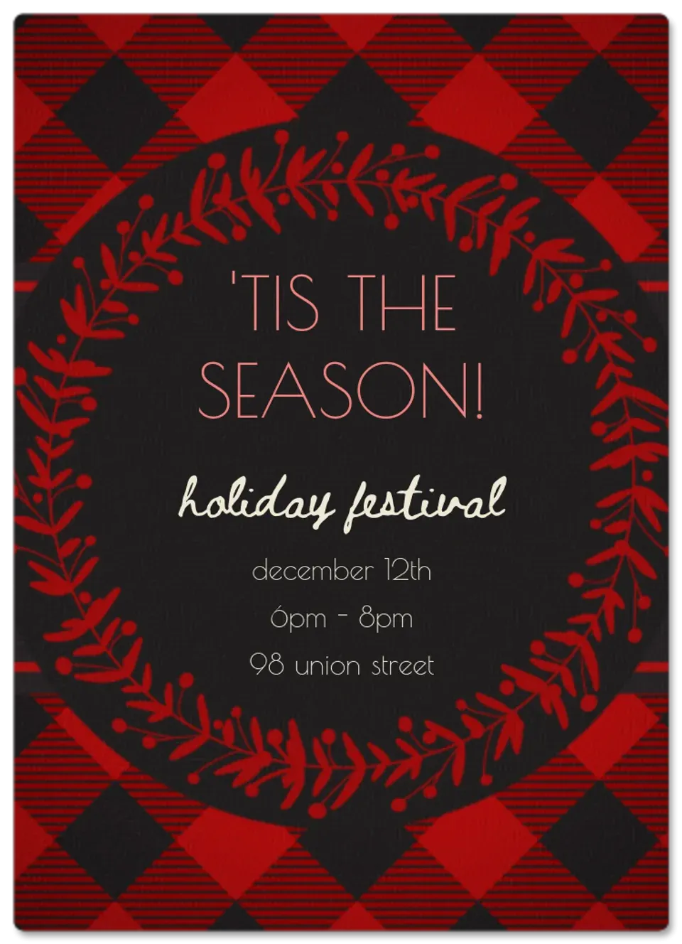 Christmas Flannel card