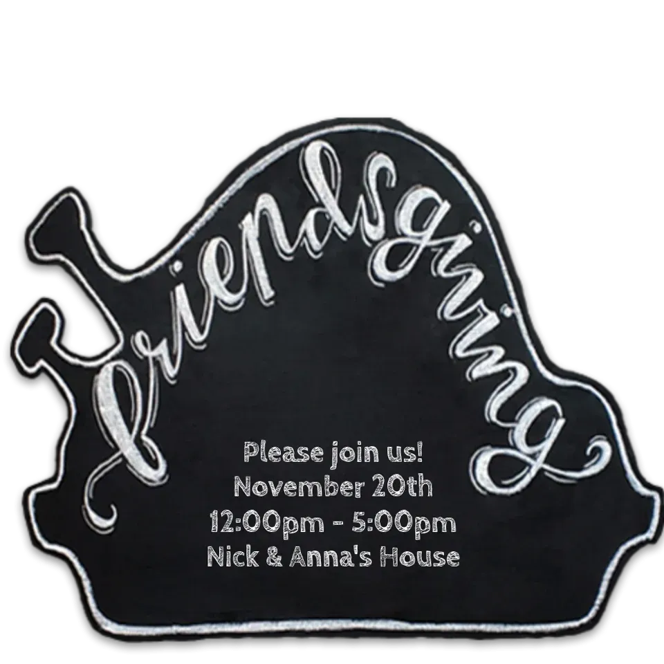 Friendsgiving Chalkboard card