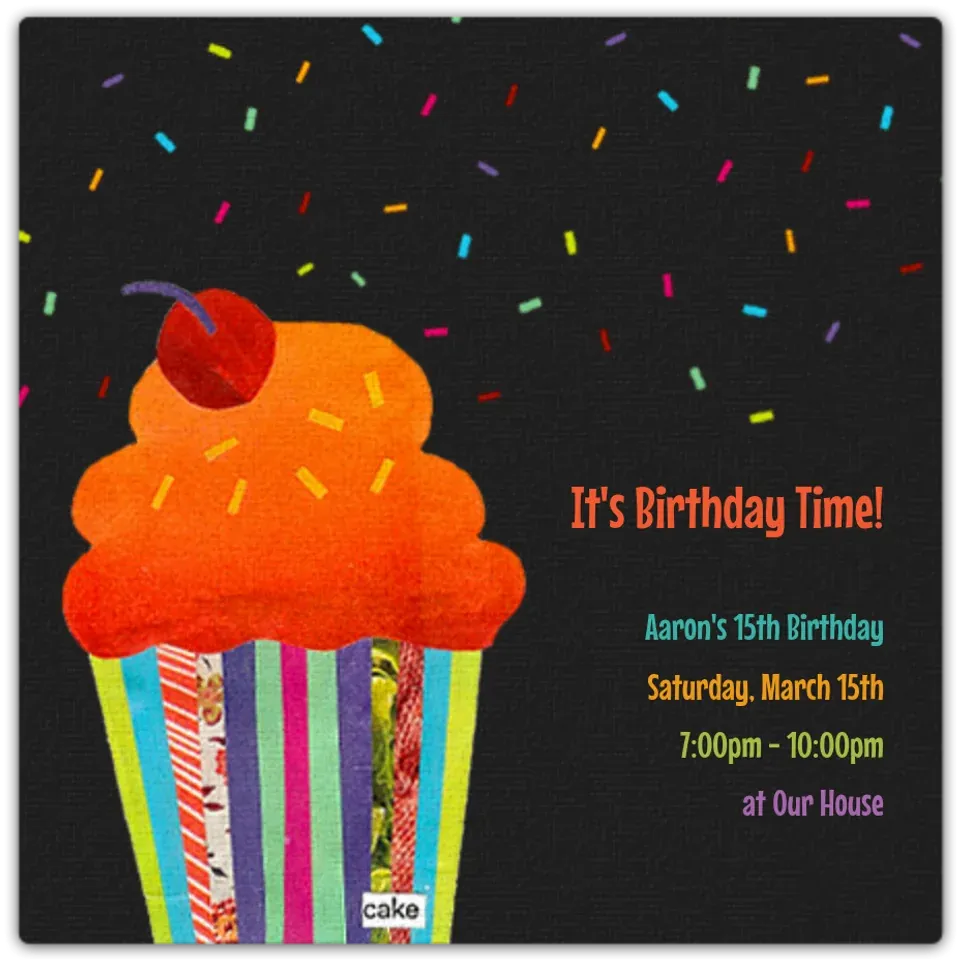 Collage Cupcake card