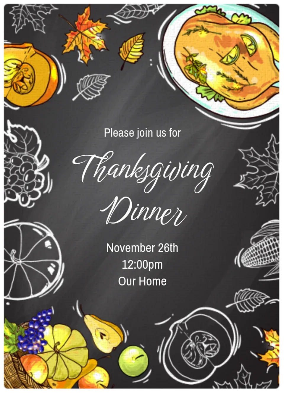 Thanksgiving Dinner card