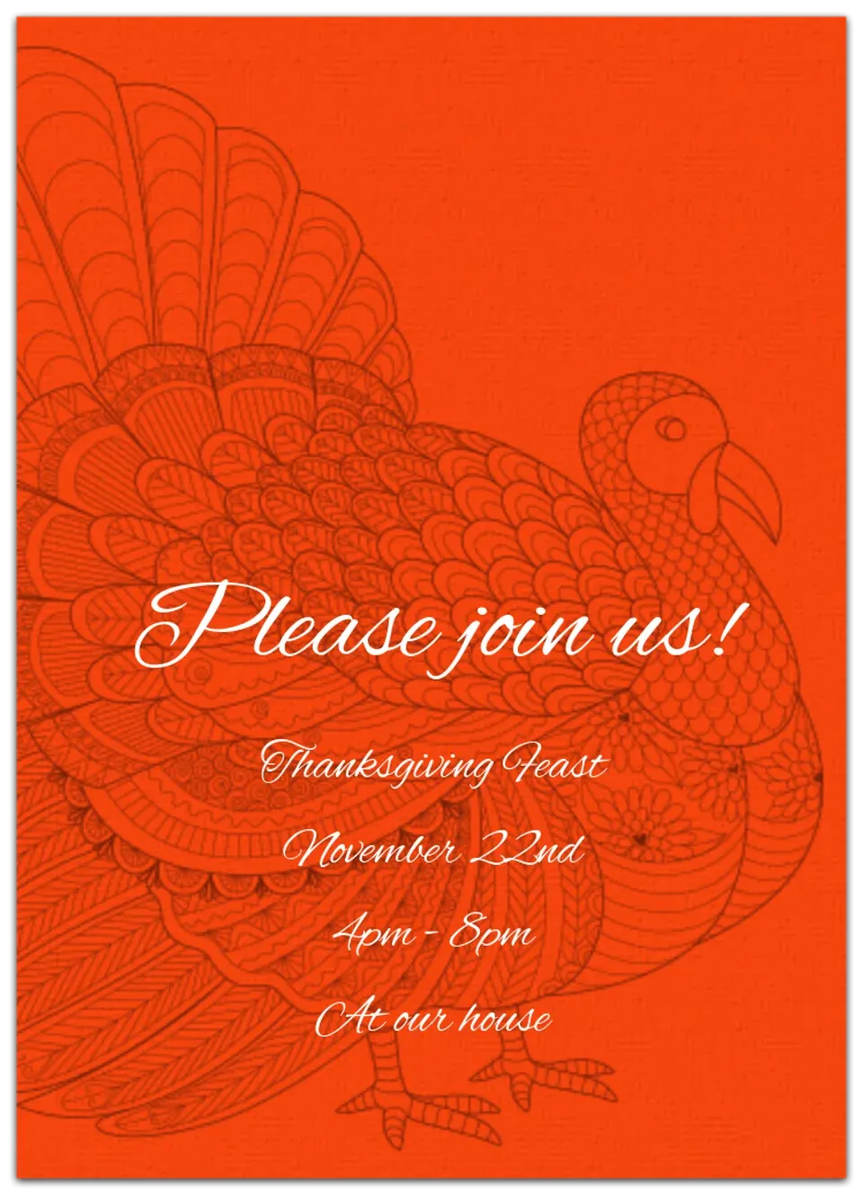 Turkey Outlines card