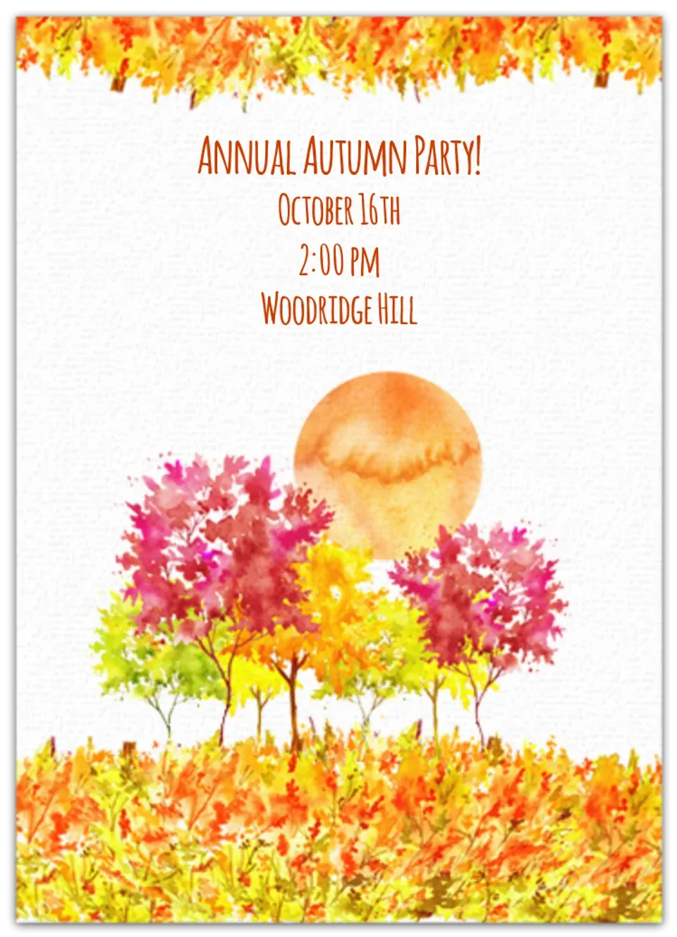 Fall Trees Foliage card