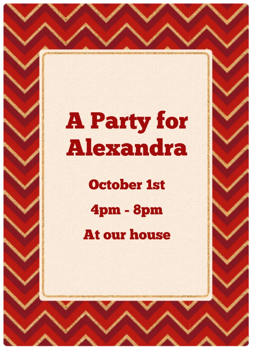 Holiday Zig-Zags card