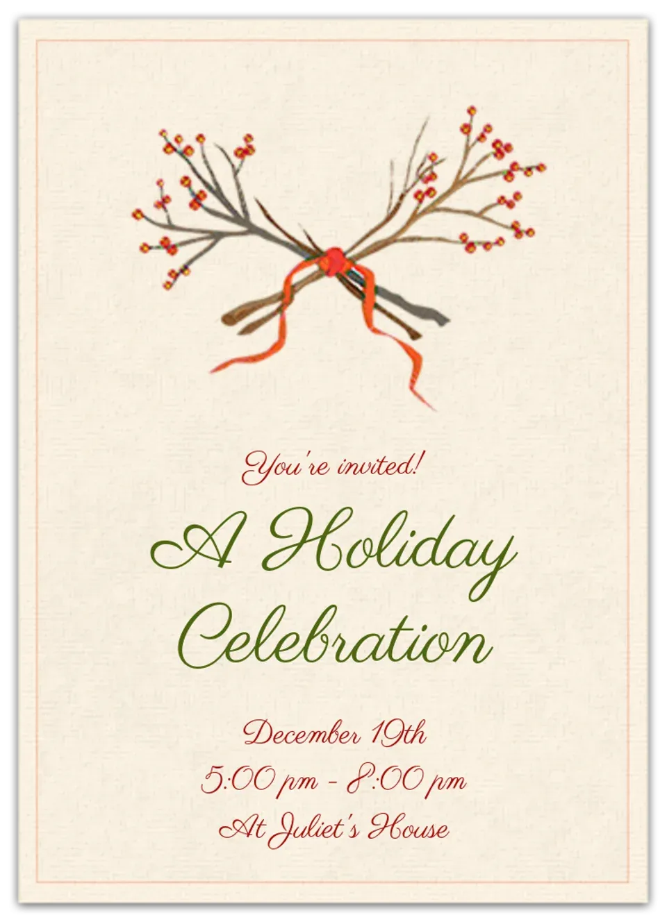 Festive Branches card