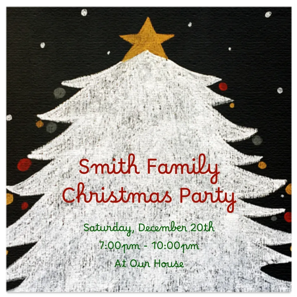 Chalkboard Christmas Tree card