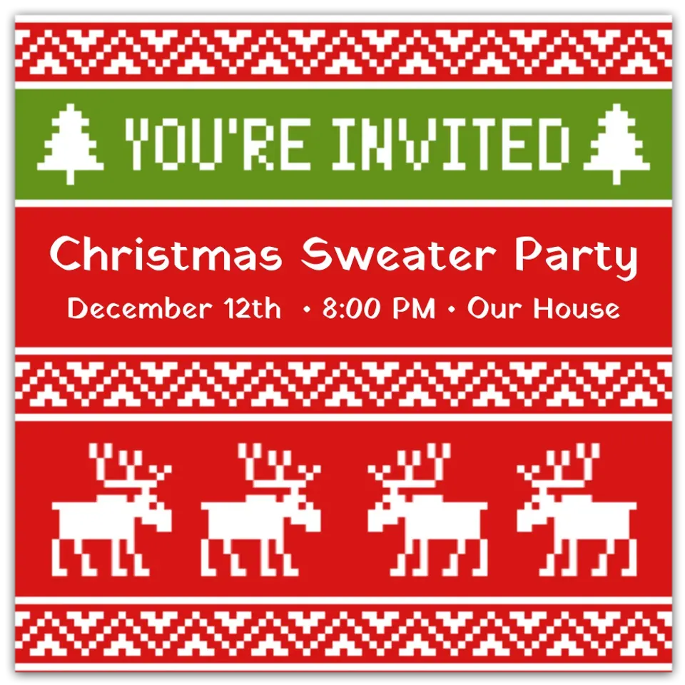 Holiday Sweater card