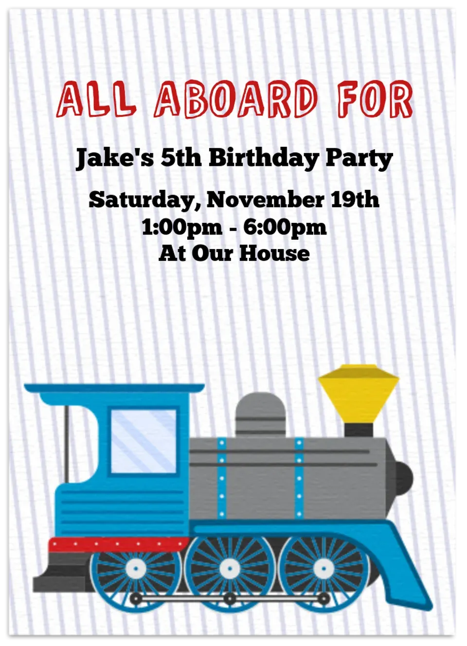 All Aboard card