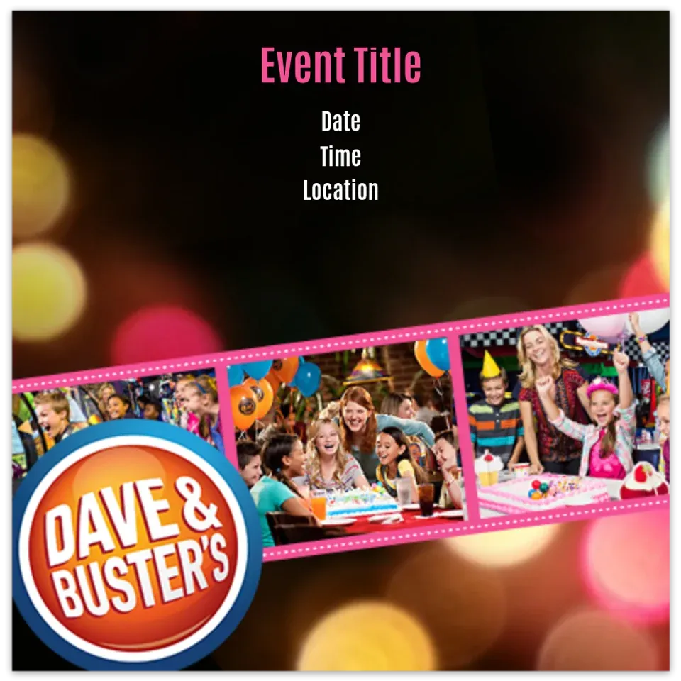 Dave & Buster's | Birthday Girl card