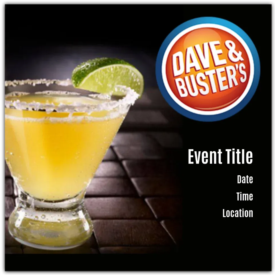 Dave & Buster's | Cocktail card