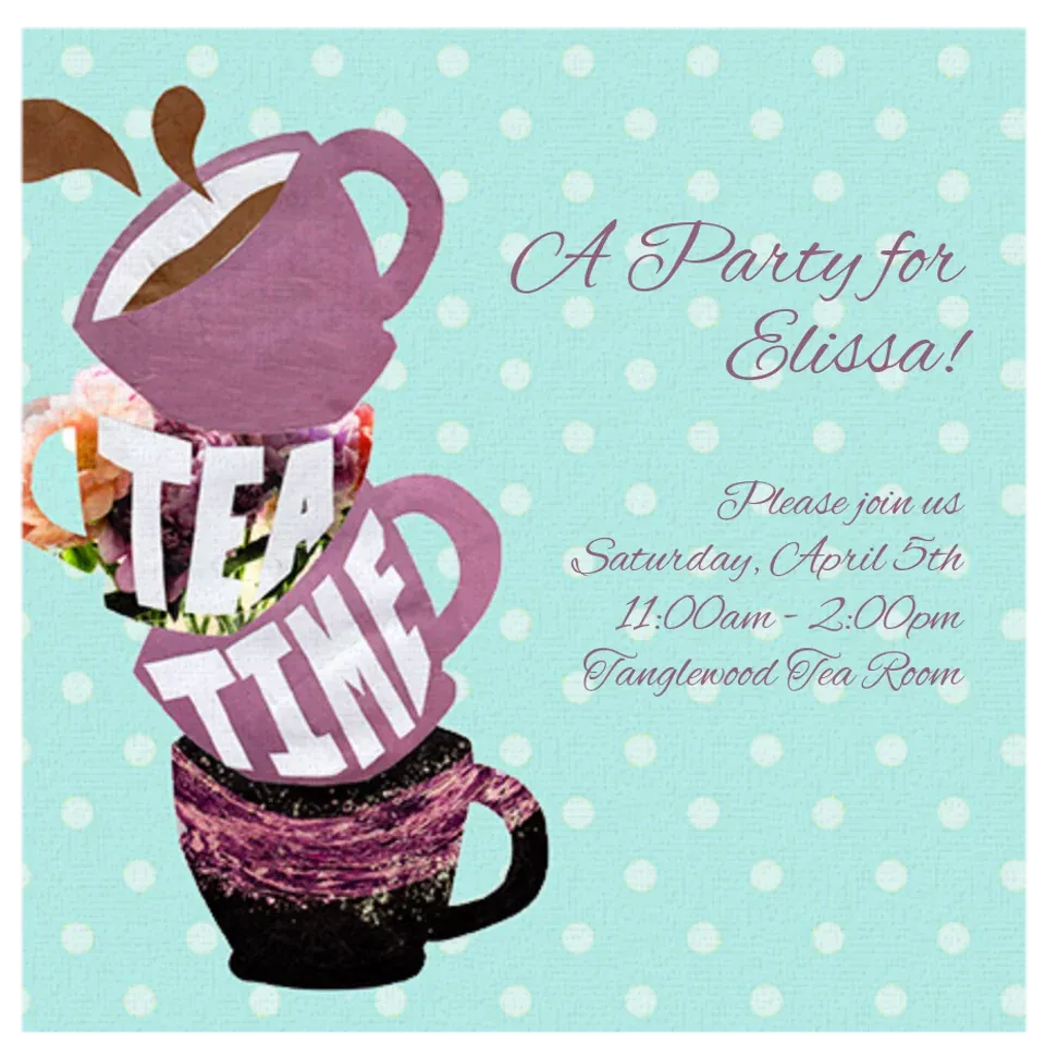 Tea Cups card