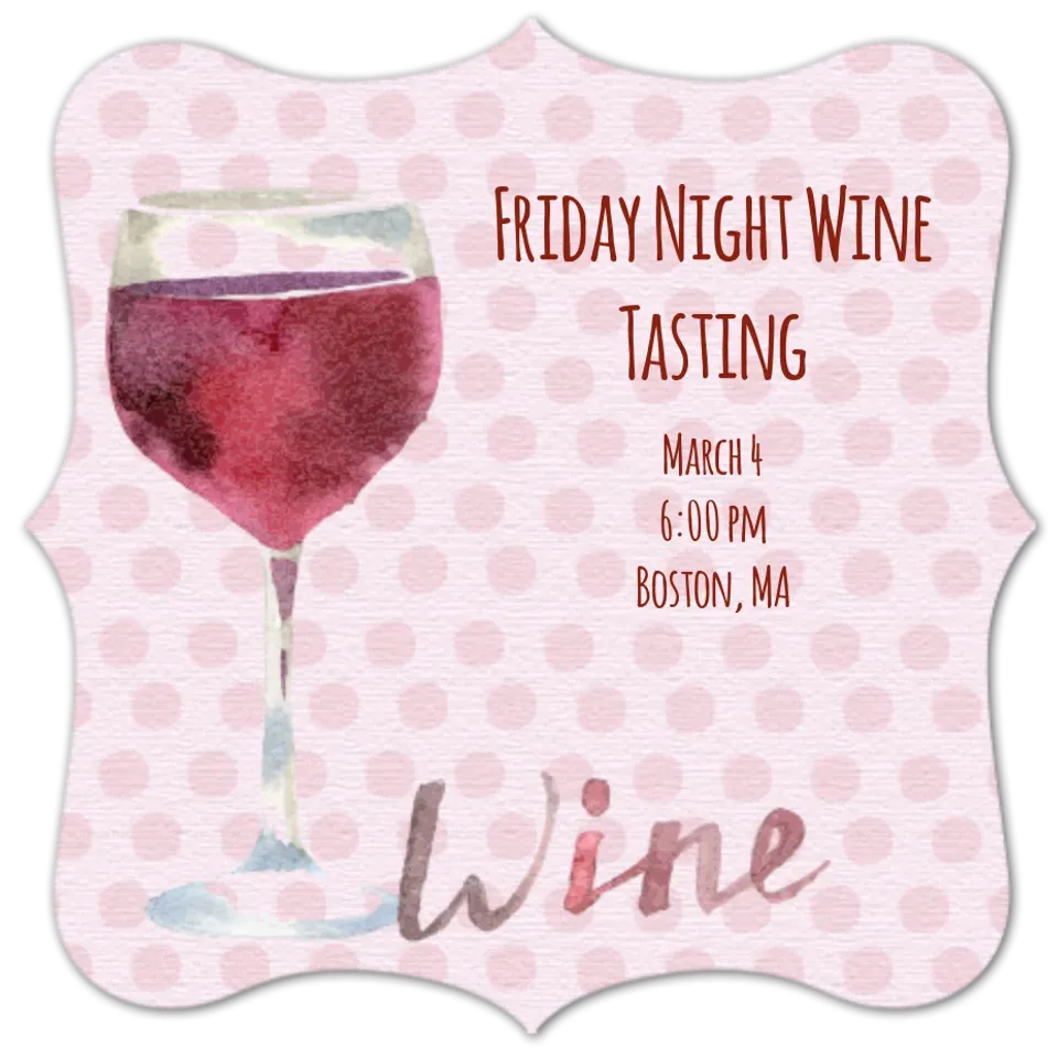 Watercolor Wine card