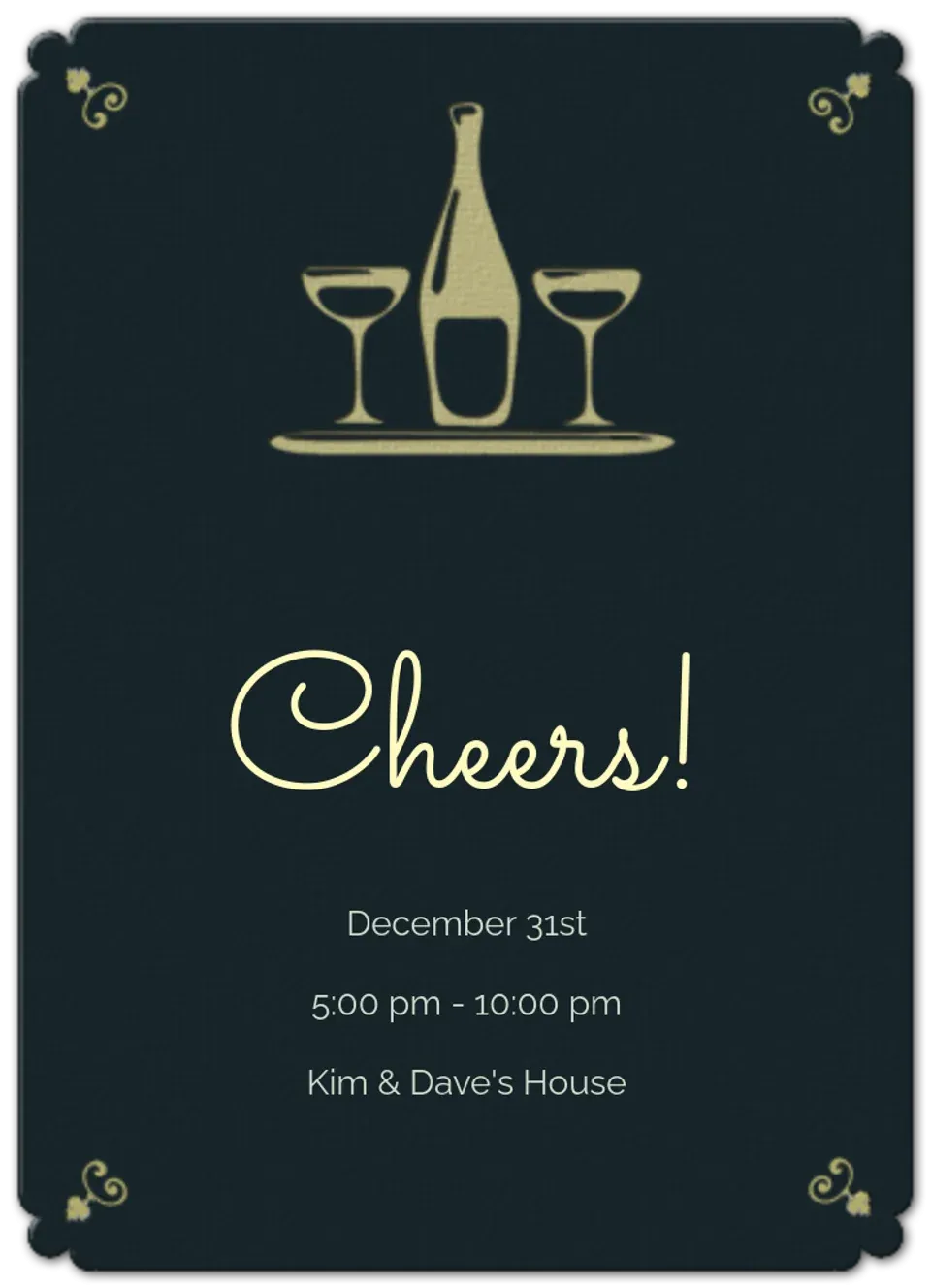 Champagne for Two card