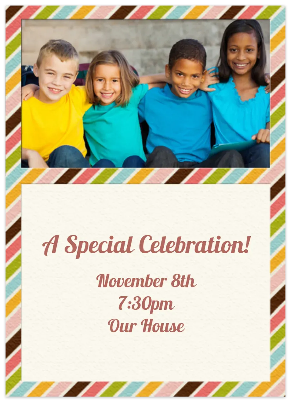 Colorful Border card