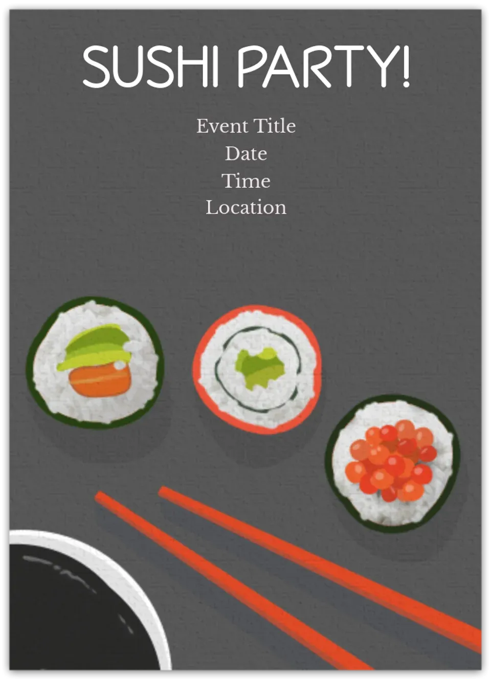 Sushi Dinner card