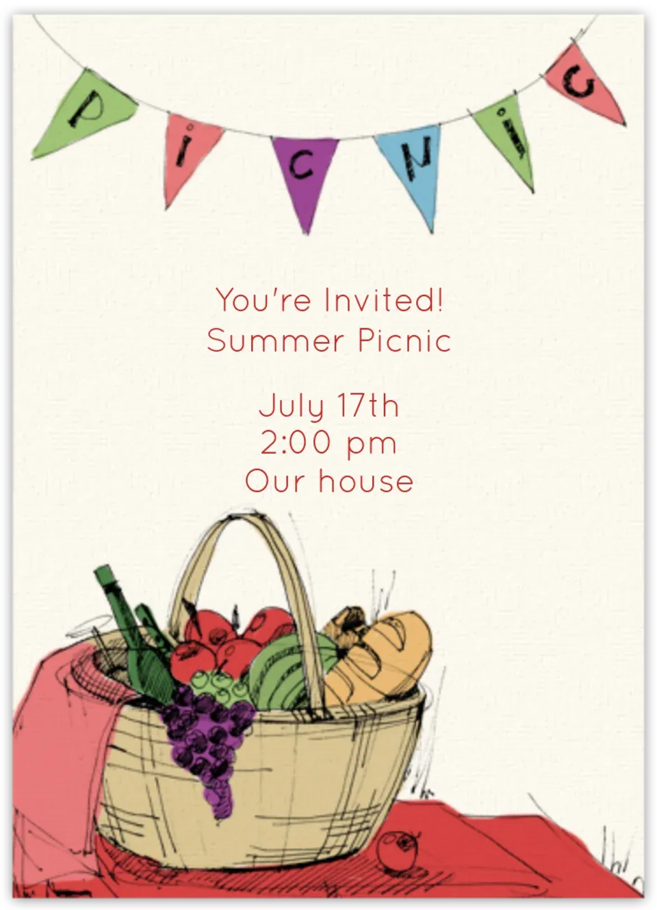 Picnic Time card