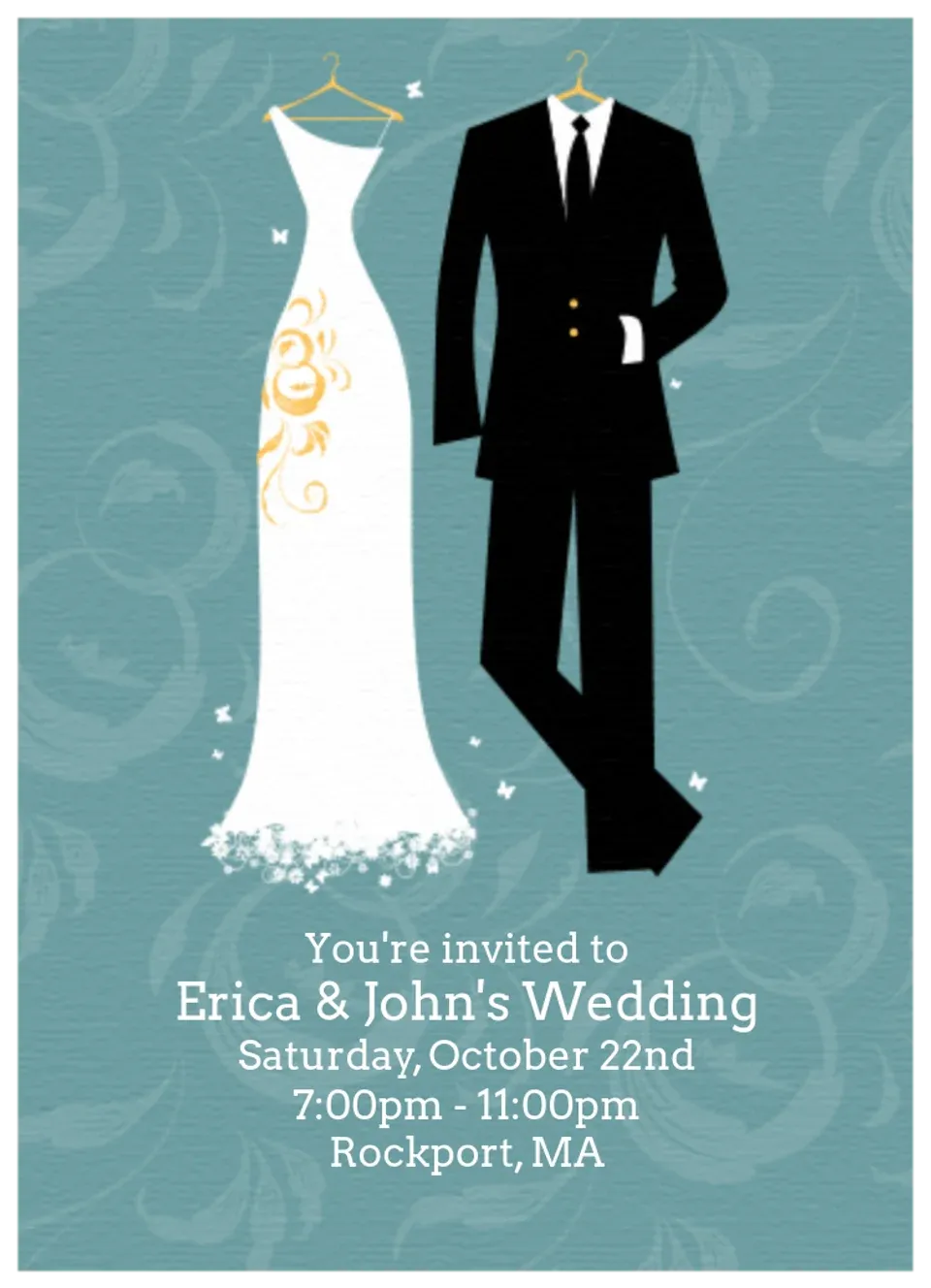 Bride and Groom card