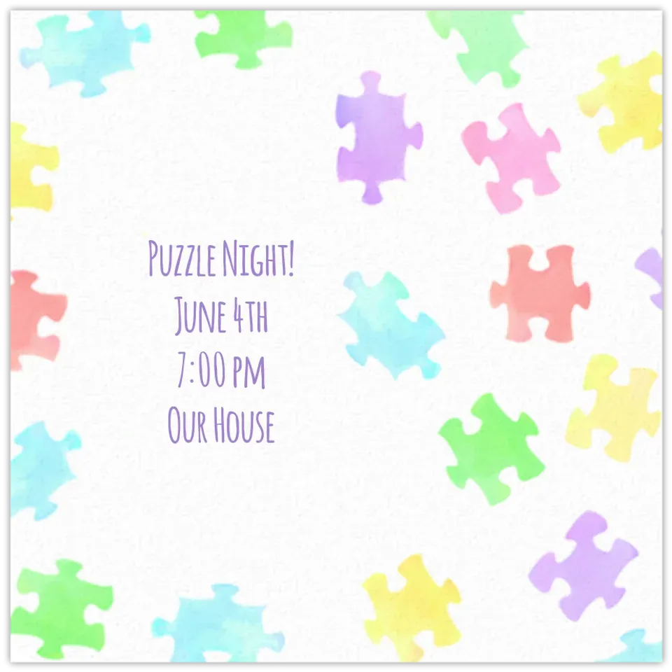 Puzzle card