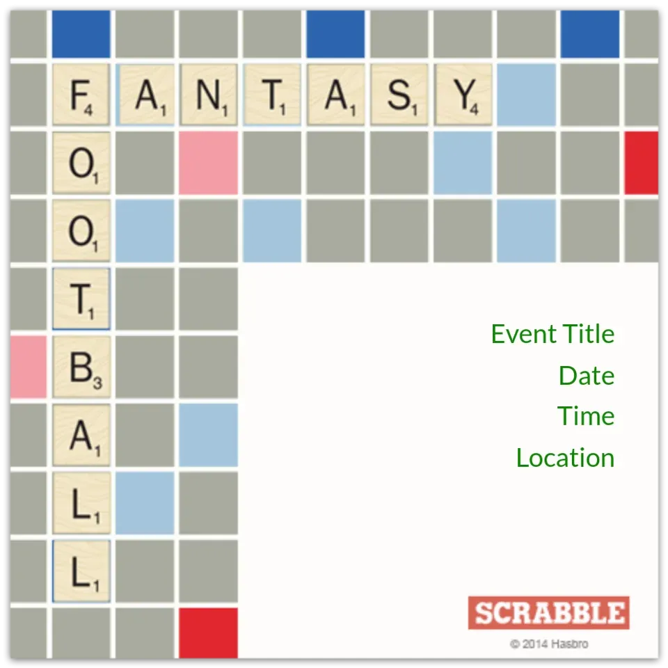 Scrabble Football card