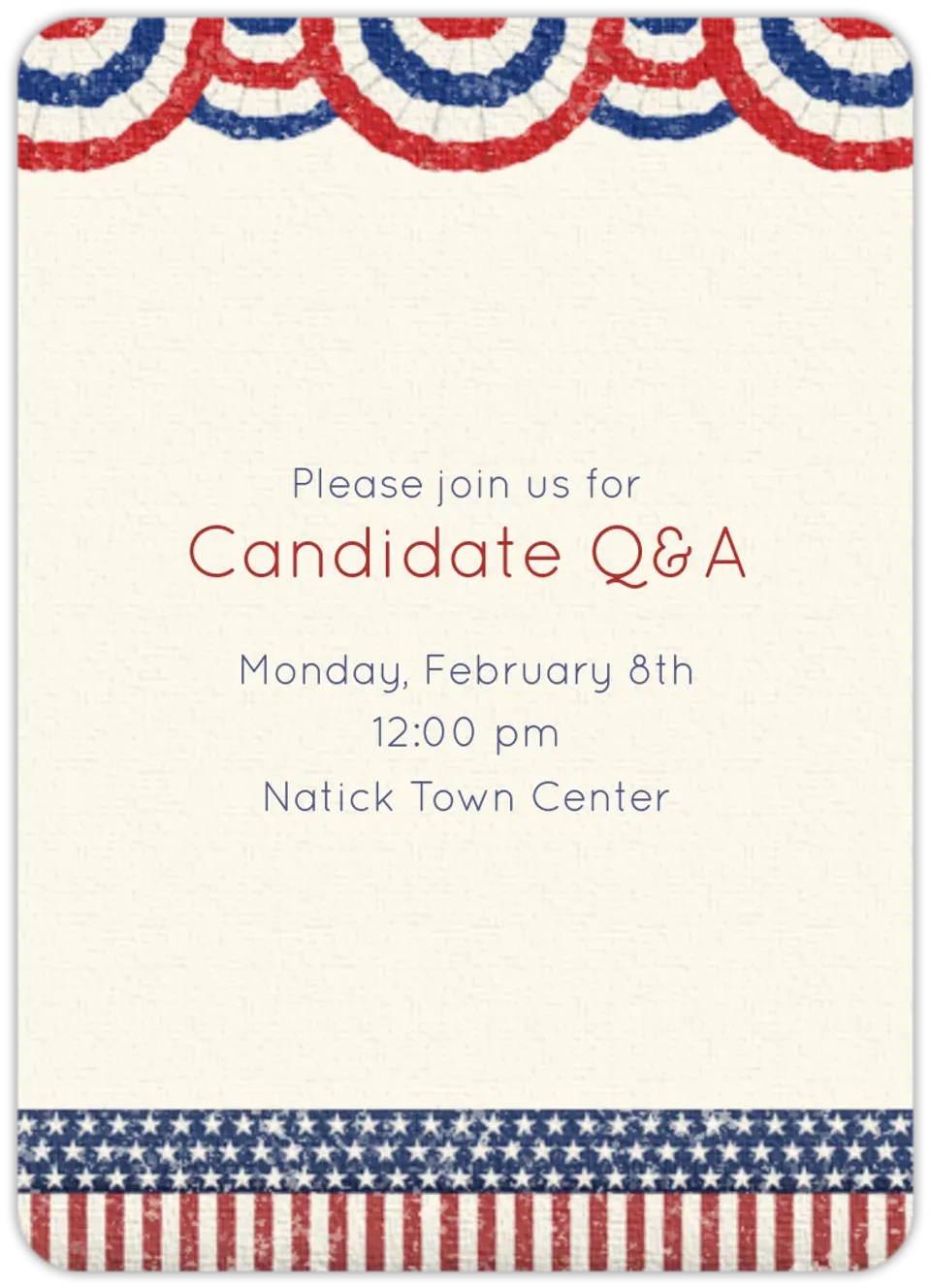 Patriotic Bunting card