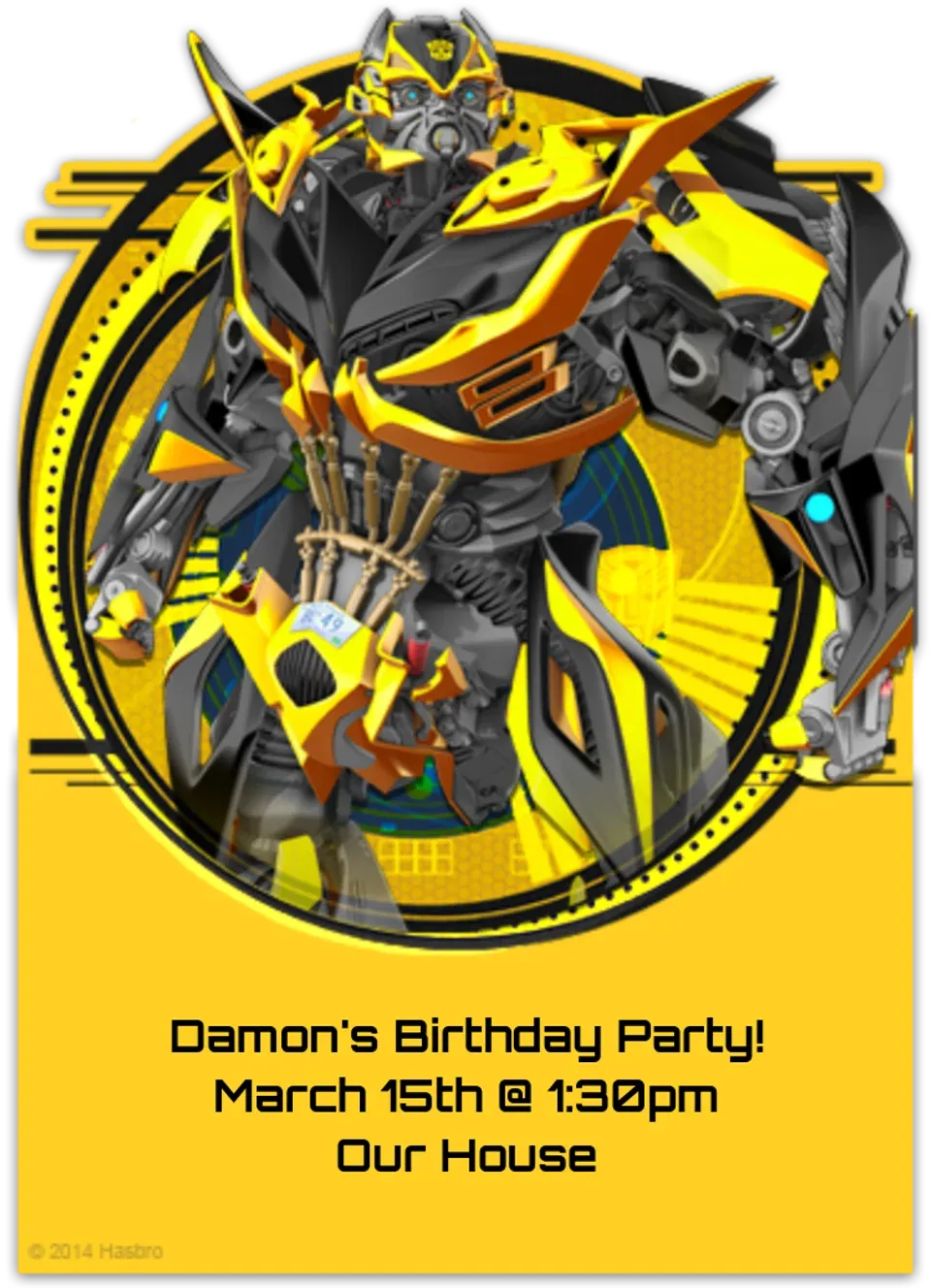 Bumblebee Cutout card