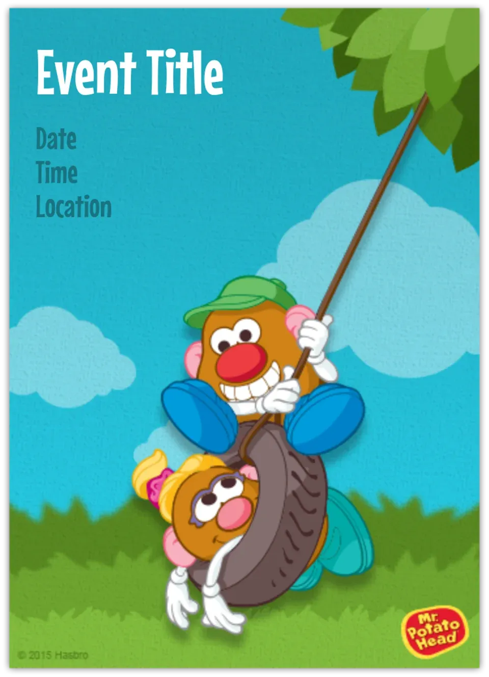 Mr. Potato Head Playdate card