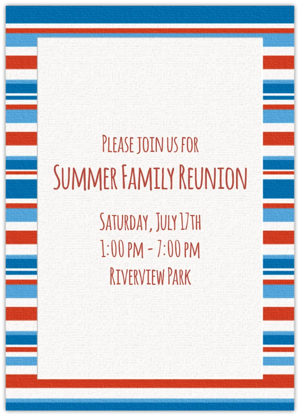 Patriotic Stripes card