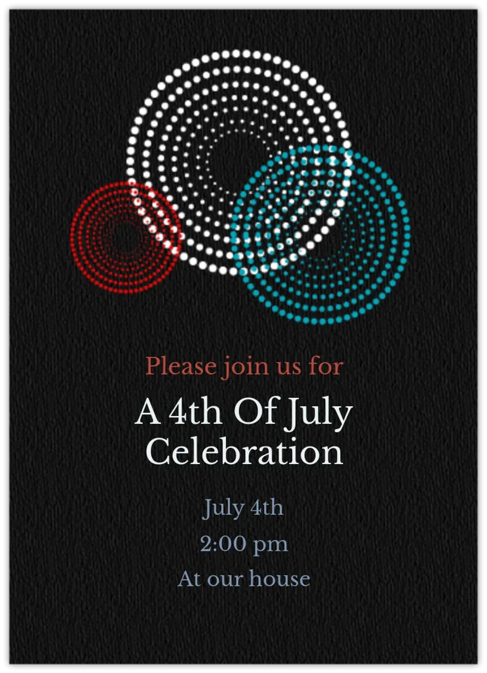 Patriotic Fireworks card