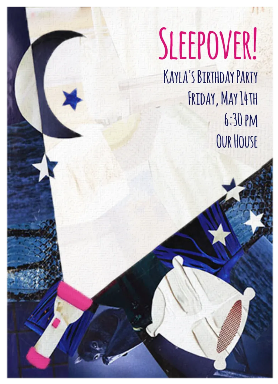 Starry Night Sleepover card