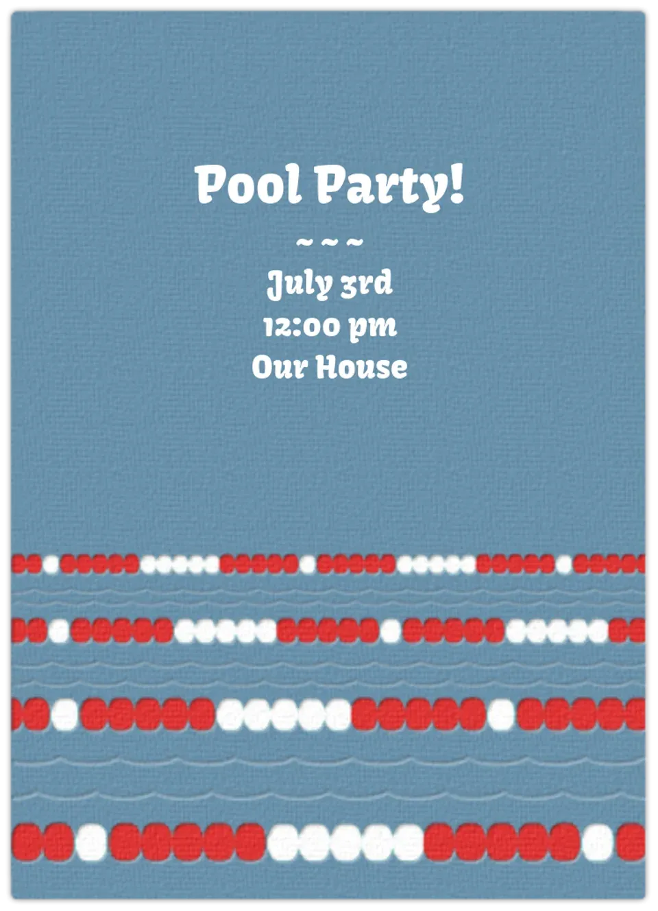 Swimming Pool card