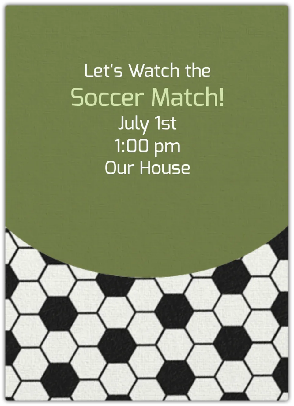 Soccer Pattern card