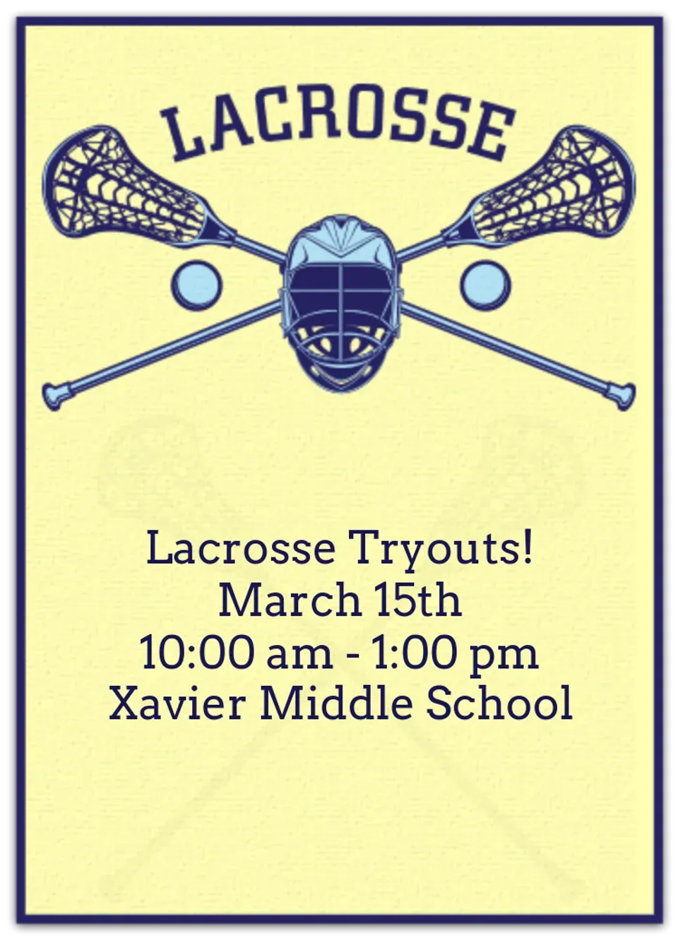 Lacrosse card