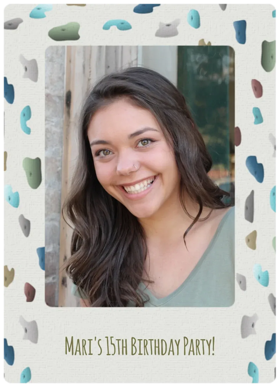 Rock Climbing Photo card