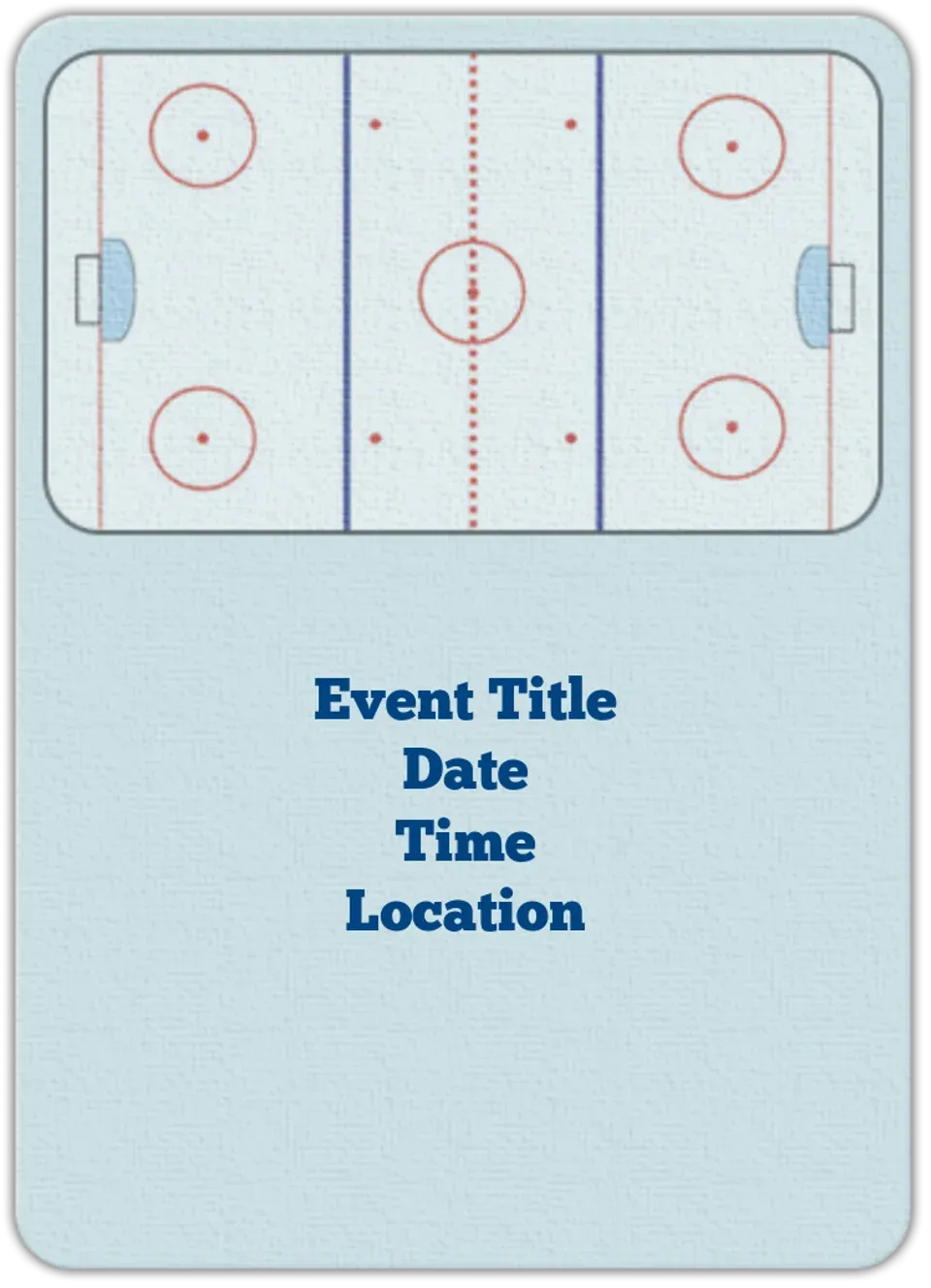 Hockey Rink card
