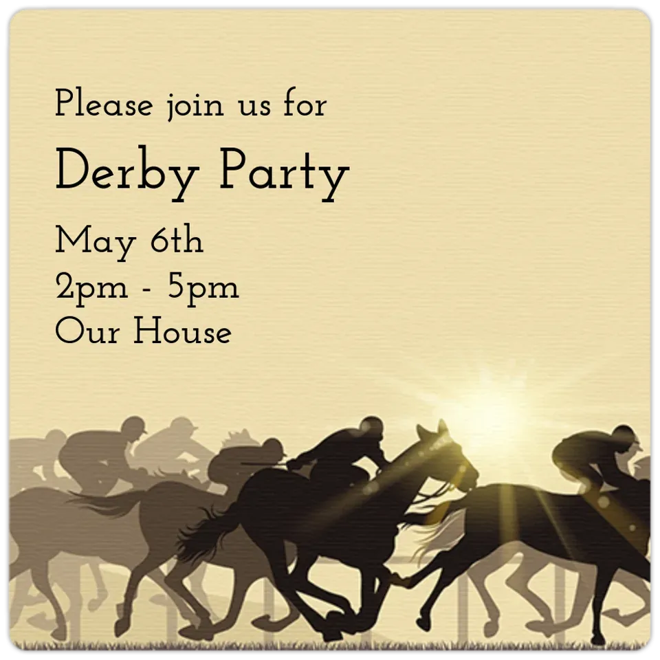 Horse Racing card