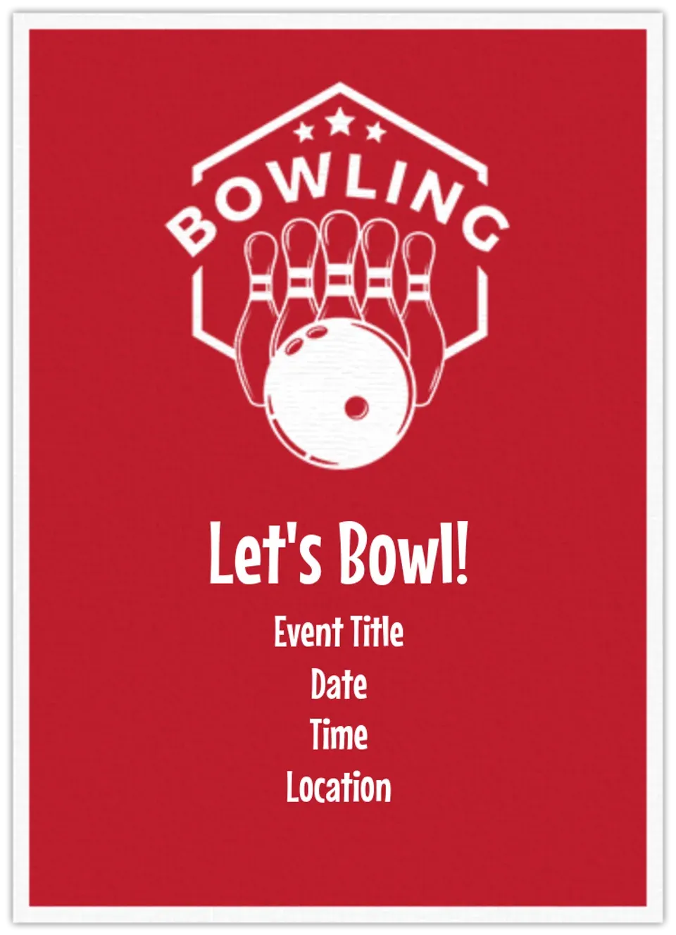 Let's Bowl card