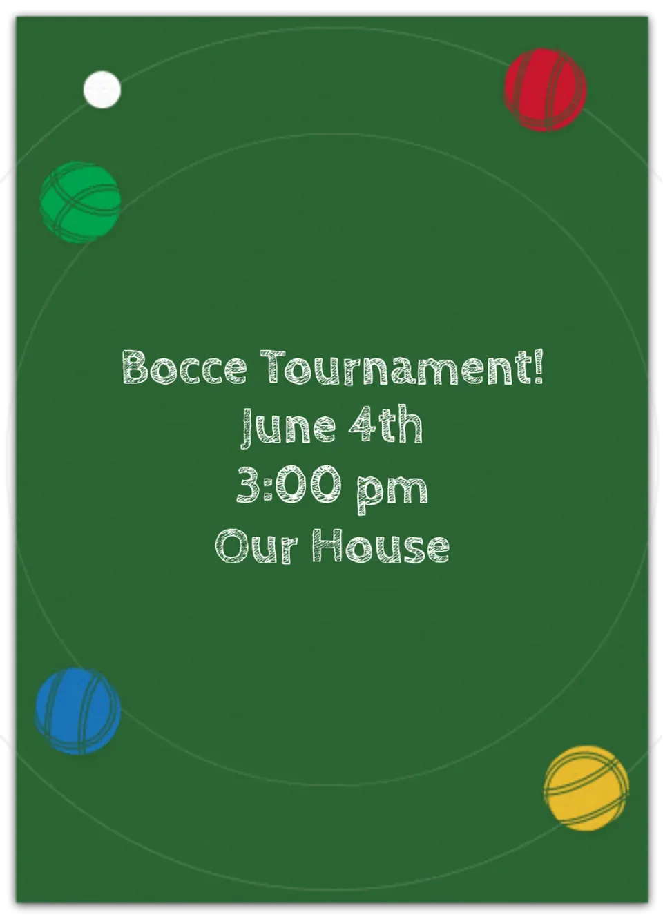 Bocce card