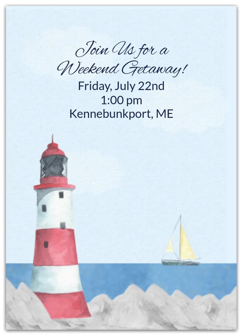 Lighthouse Landscape card