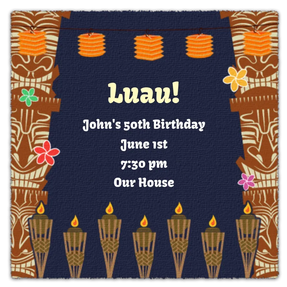 Luau card
