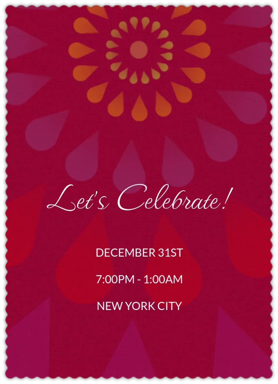 Abstract Fireworks card