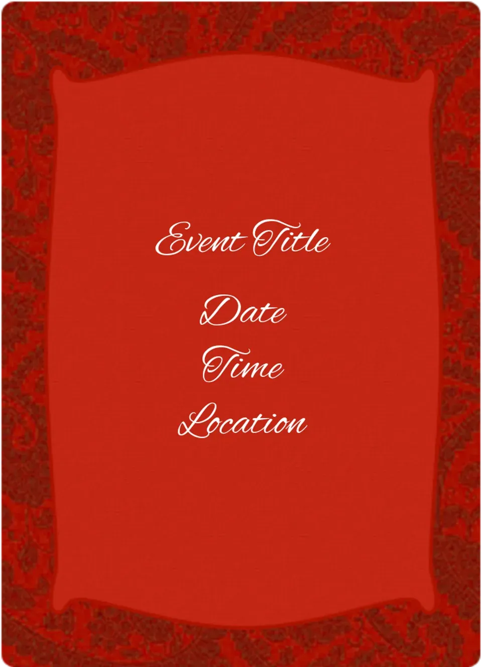 Red Flower Border card