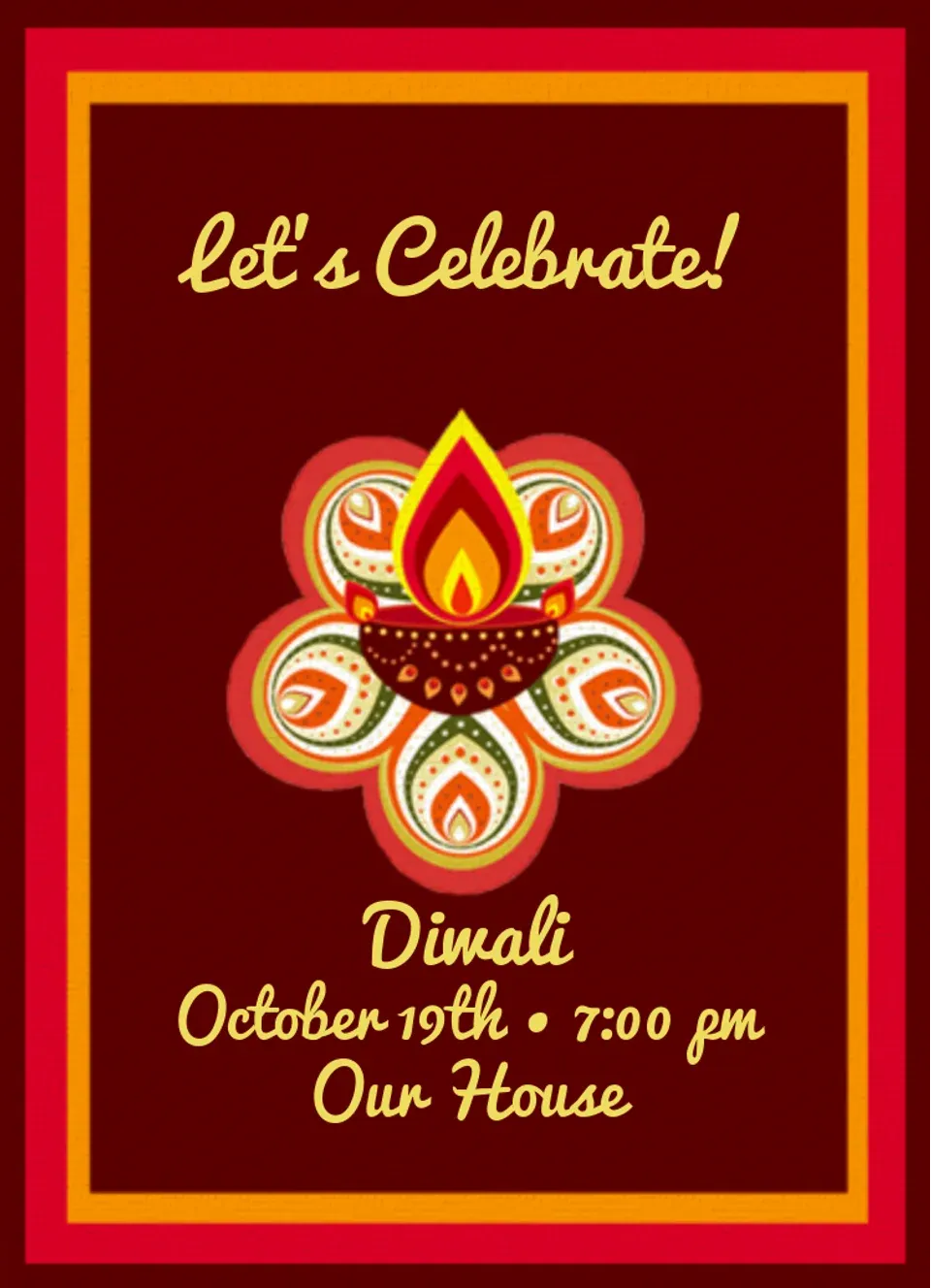 Candle Illustration card