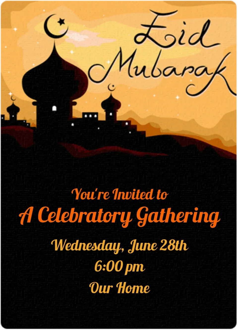 Joyful Eid Mubarak card