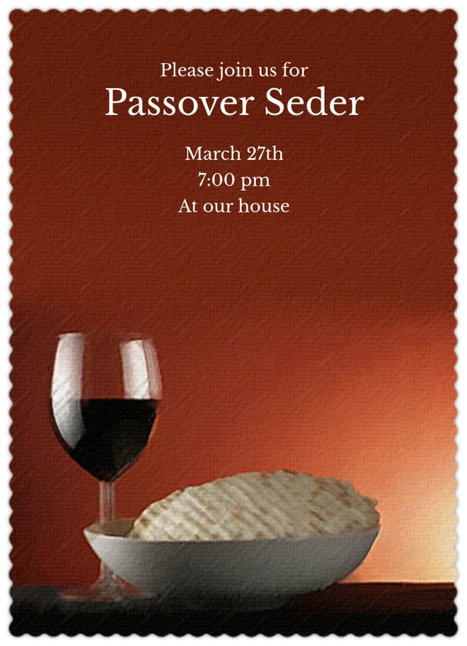 Passover Seder card