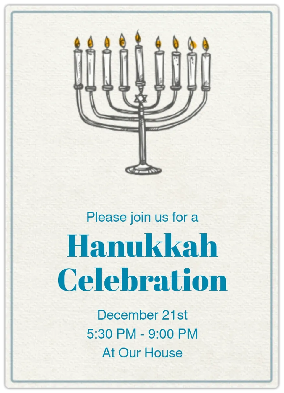 Menorah card