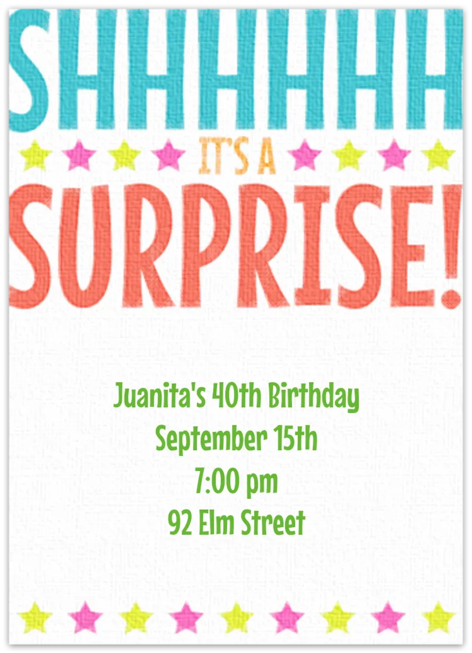 Bright Surprise card